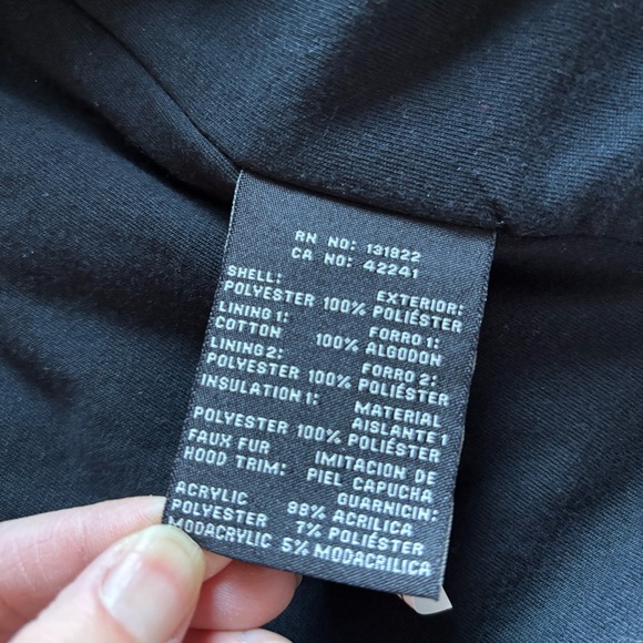 S13 New York Black Utility Parka Jacket NWT Faux Fur Hood Anorak Coat- Size L - Picture 8 of 13